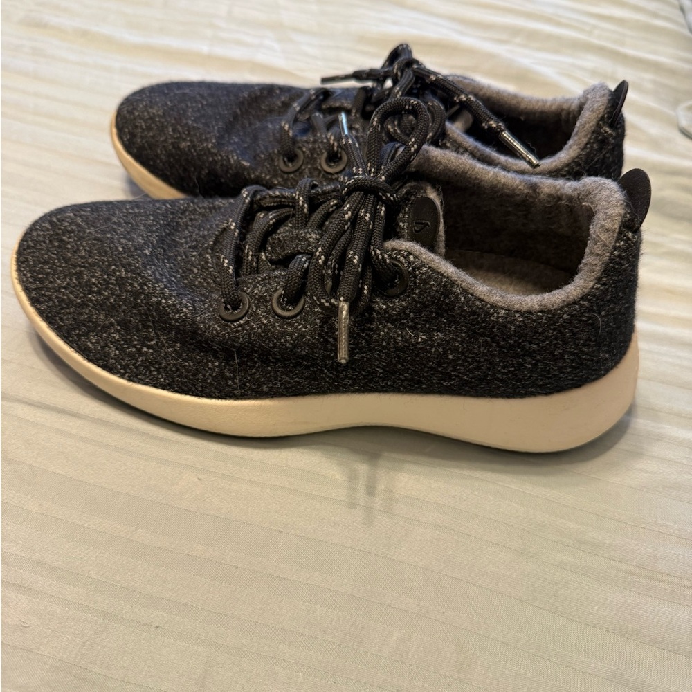Allbirds Charcoal and Cream Wool Sneakers